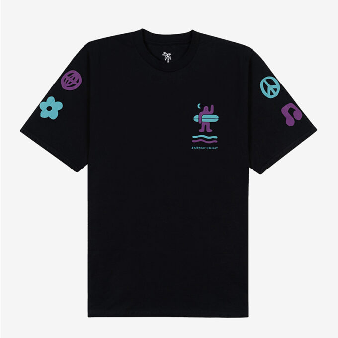 T-SHIRT PÓŁCZŁOWIEK PÓŁWYSEP BLACK