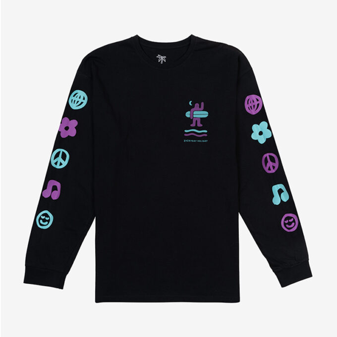 LONGSLEEVE PÓŁCZŁOWIEK PÓŁWYSEP BLACK