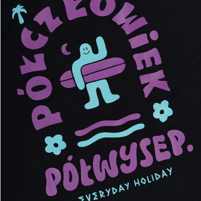LONGSLEEVE PÓŁCZŁOWIEK PÓŁWYSEP BLACK