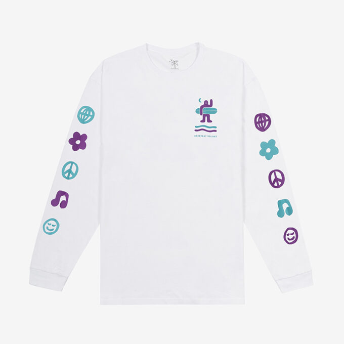 LONGSLEEVE PÓŁCZŁOWIEK PÓŁWYSEP WHITE