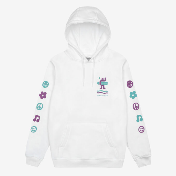 Everyday Holiday Hoodie Półczłowiek Półwysep White