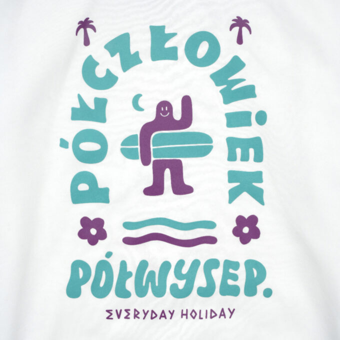 Everyday Holiday Hoodie Półczłowiek Półwysep White