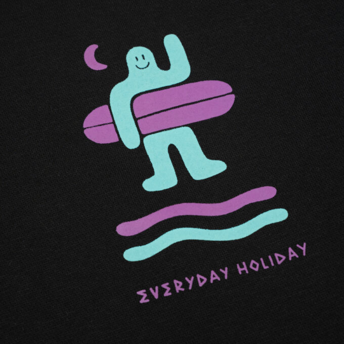 Everyday Holiday Hoodie Półczłowiek Półwysep Black
