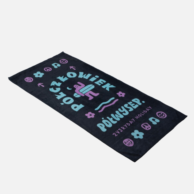 Everyday Holiday Towel Półczłowiek Półwysep Black 150cm x 75cm