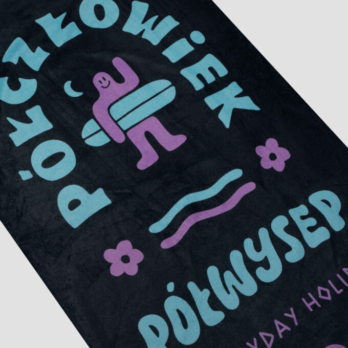 Everyday Holiday Towel Półczłowiek Półwysep Black 150cm x 75cm