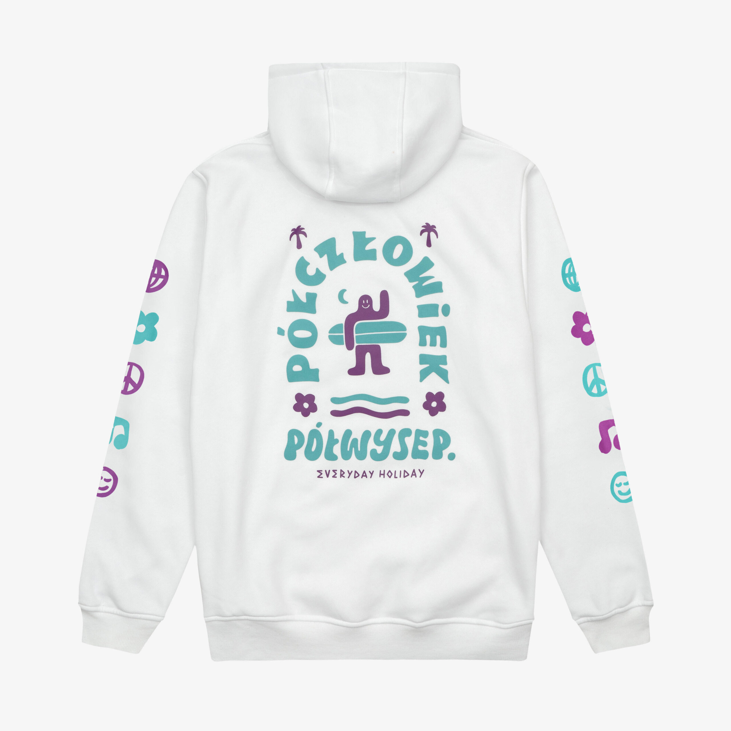 Everyday Holiday Hoodie Półczłowiek Półwysep White