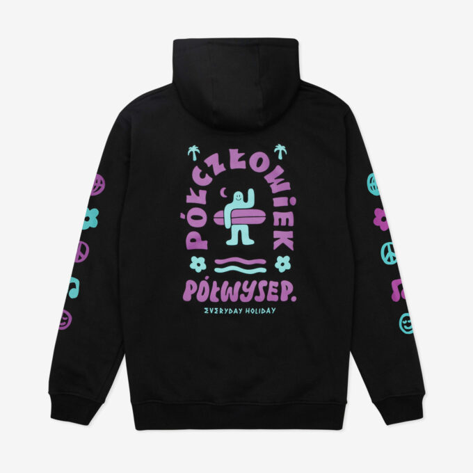 Everyday Holiday Hoodie Półczłowiek Półwysep Black