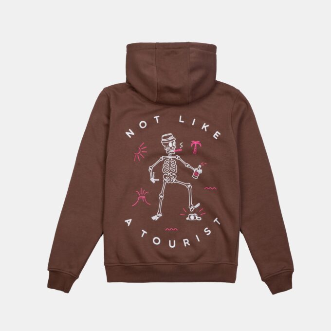 Everyday Holiday Hoodie Not Like A Tourist Brown