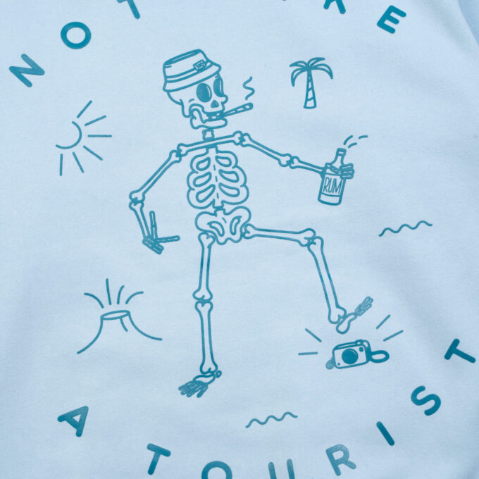 Hoodie Not Like A Tourist Blue