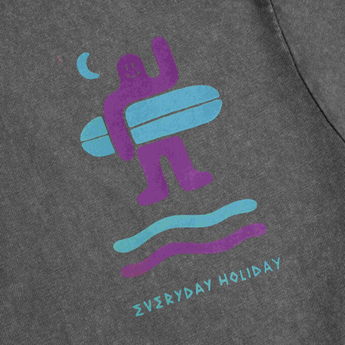 Everyday Holiday T-shirt Półczłowiek Półwysep Retro