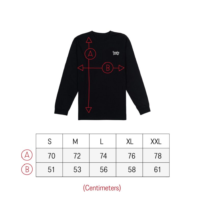Longsleeve Everyday Holiday Rozmiarówka Sizes